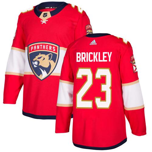 Adidas Men Florida Panthers #23 Connor Brickley Red Home Authentic Stitched NHL Jersey->florida panthers->NHL Jersey
